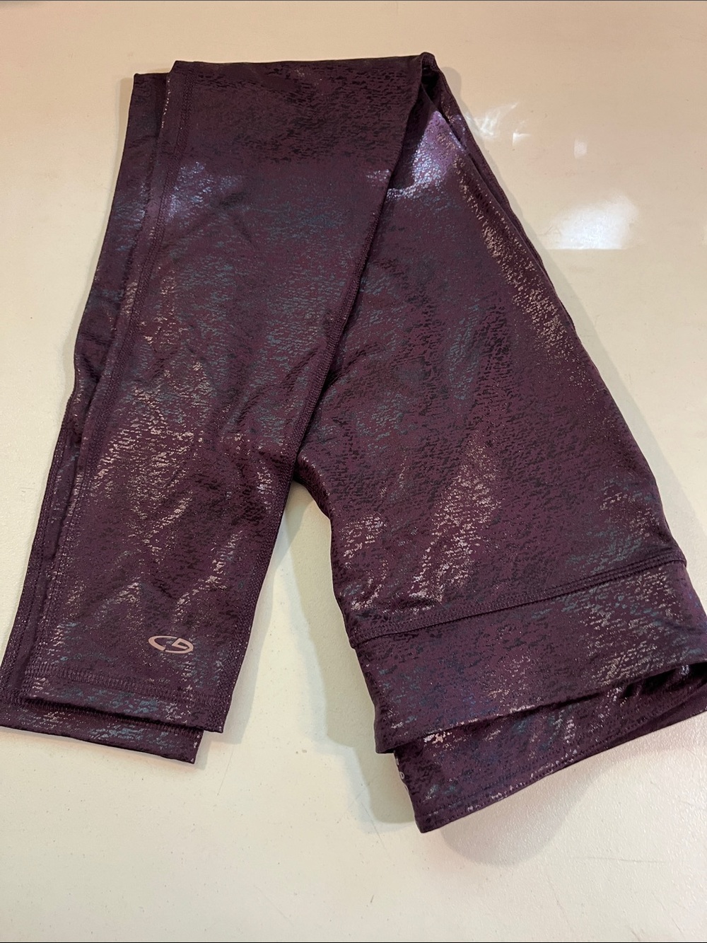 Champion Purple Shiny High-Waist Leggings - Picture 4 of 5